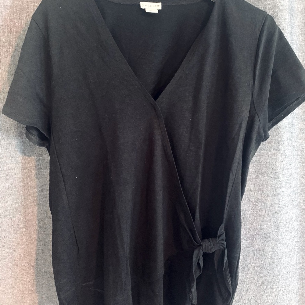 Faux wrap cotton JCrew tshirt
